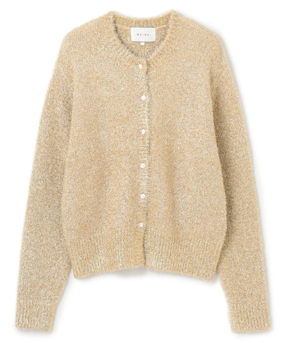 BEIGE， 【洗える】MARRONNIERS / ラメテープヤーンカーディガン 