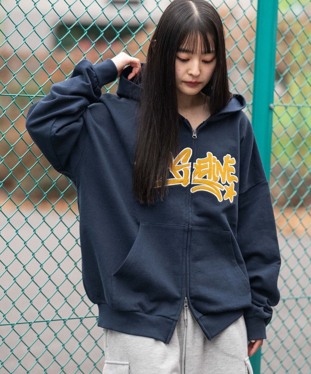 WEGO 【ユニセックス着用ITEM/SMLサイズ展開】グラフィックZIPパーカー 