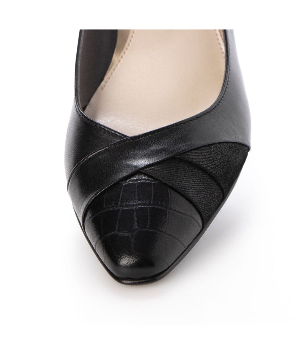 Riz raffinee <Riz raffinee>異素材ポインテッドトゥコンビパンプス 