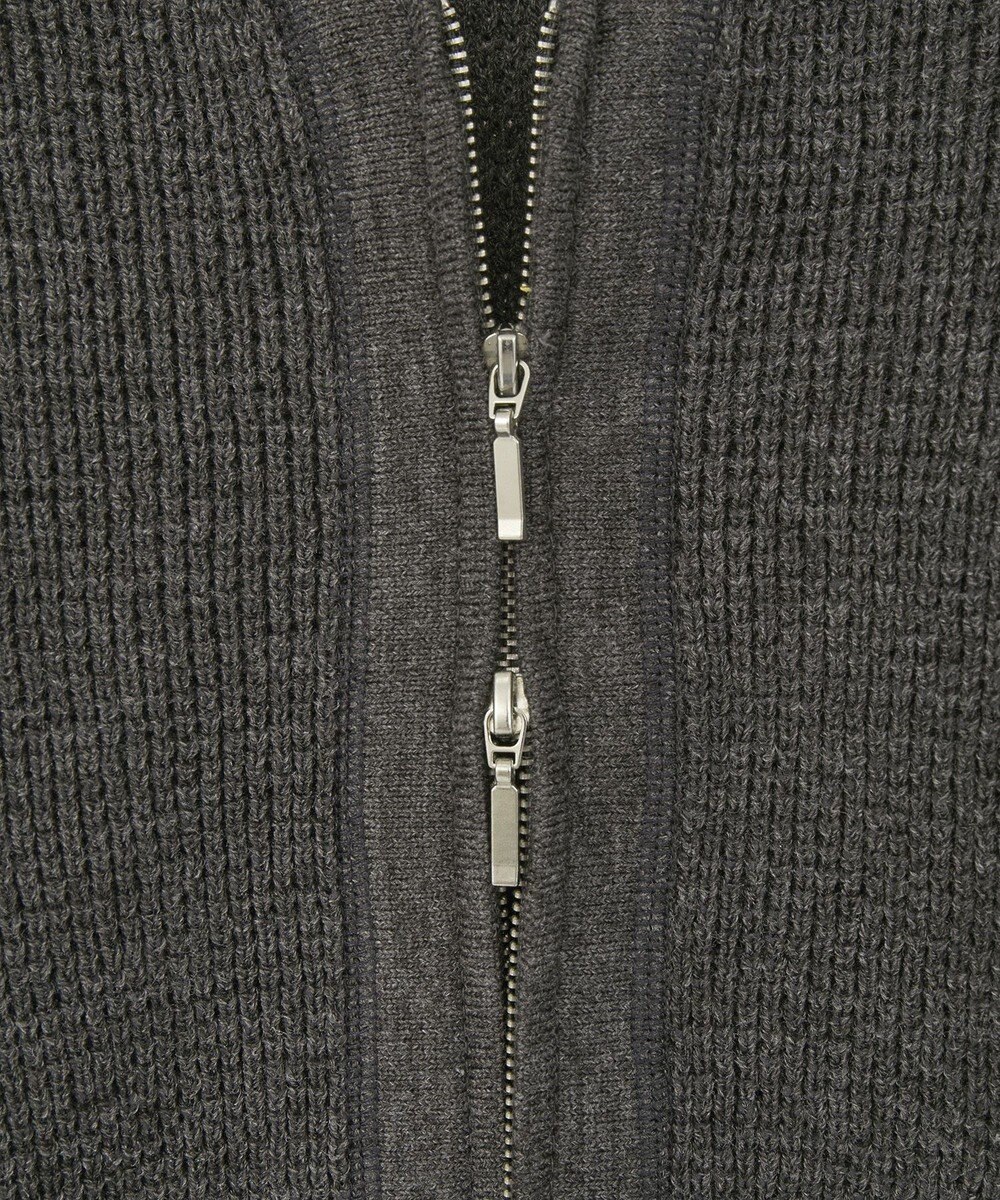 CRAFT STANDARD BOUTIQUE ワッフルニットジップカーディガン 