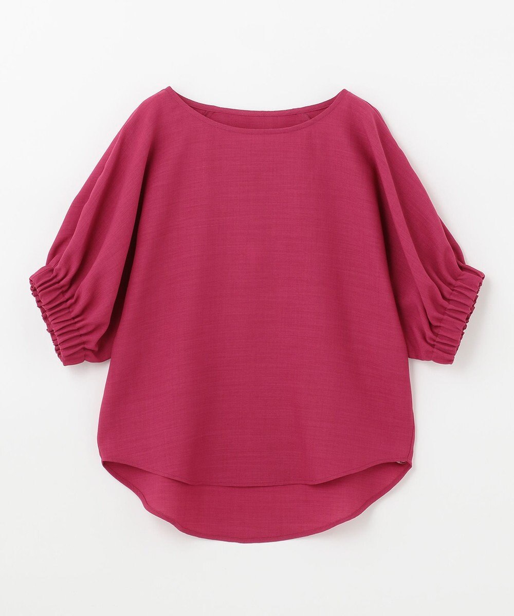 ANY 【洗える】デザインスリーブとろみ ブラウス 