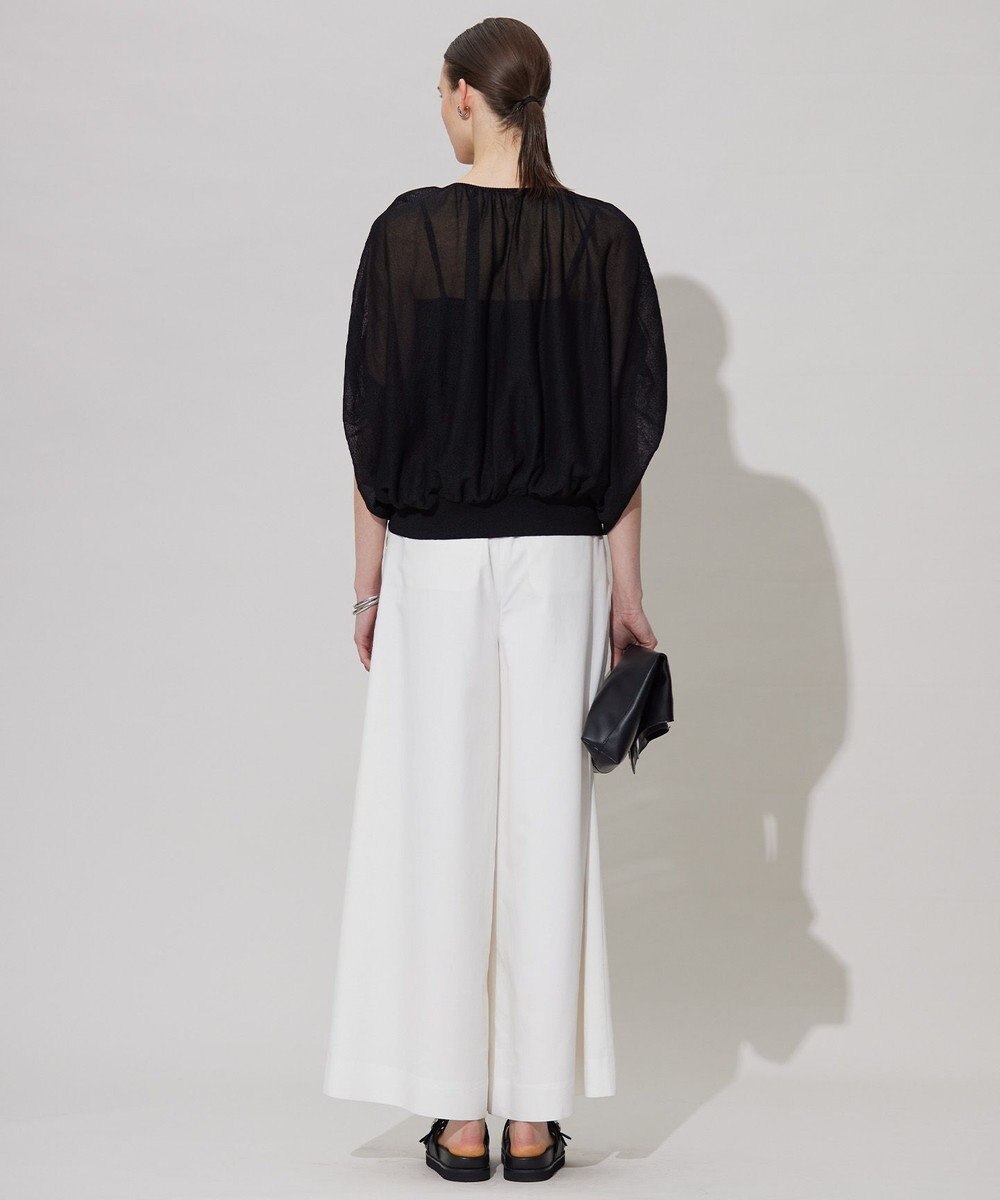 ICB L 【洗える】アセテートペーパーハイゲージ プルオーバーニット 