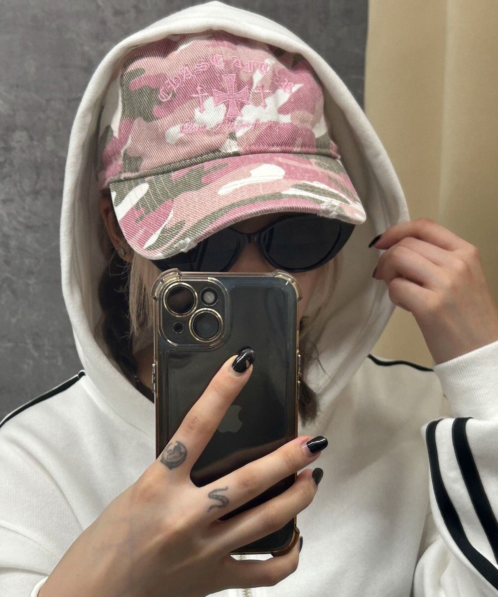 WEGO クロス刺繍カモフラキャップ 