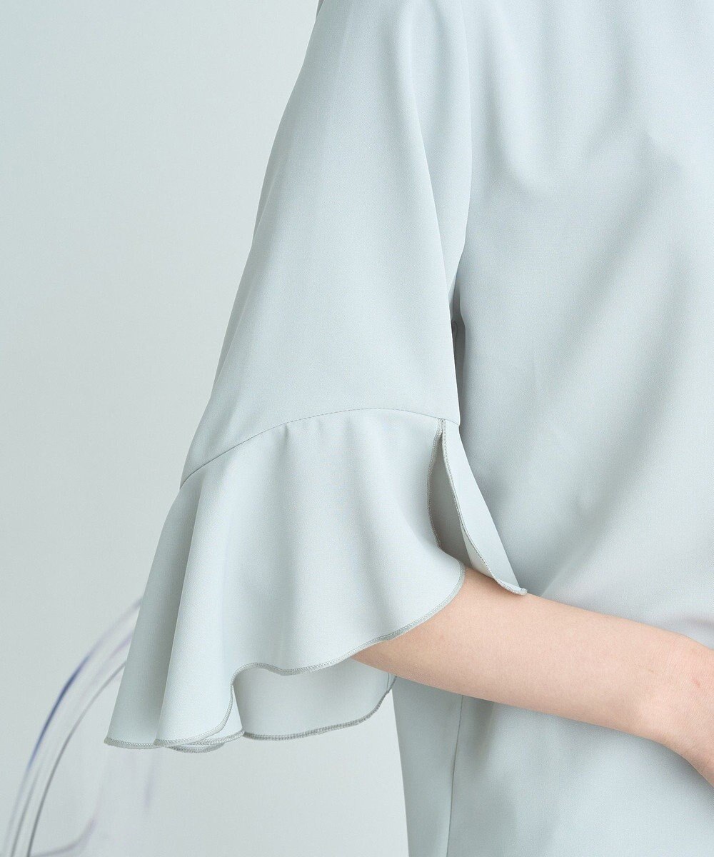 earth music&ecology フリル７分袖ブラウス 