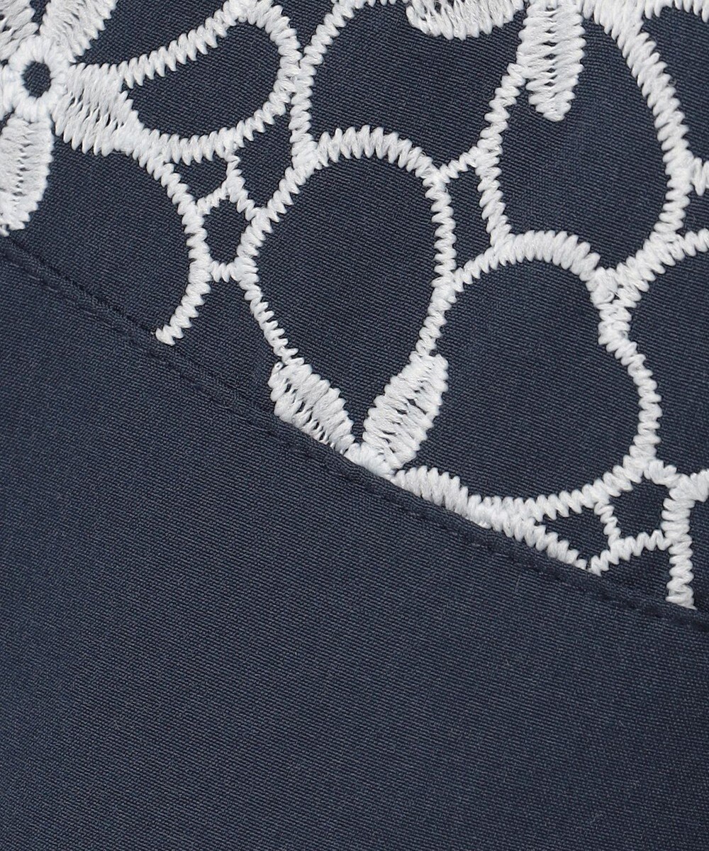 組曲 KIDS 【150-160㎝】フラワーパネルボーダー ワンピース 