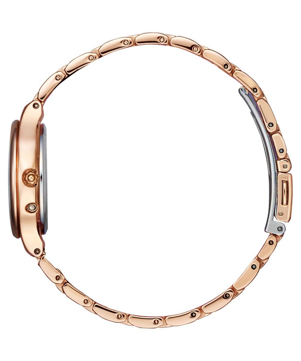 CITIZEN 【電池交換不要のソーラーテック電波時計】かわいいくて視認性の良いピンクゴールドウオッチ 