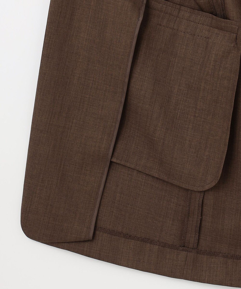 自由区 【接触冷感・速乾・UVカット・撥水・防シワ】リネンライクツイル ミドル丈ジレ 