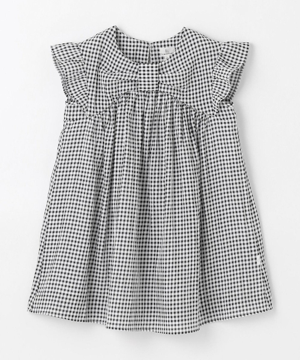 組曲 KIDS 【110-140㎝】ギンガムサッカー ワンピース 