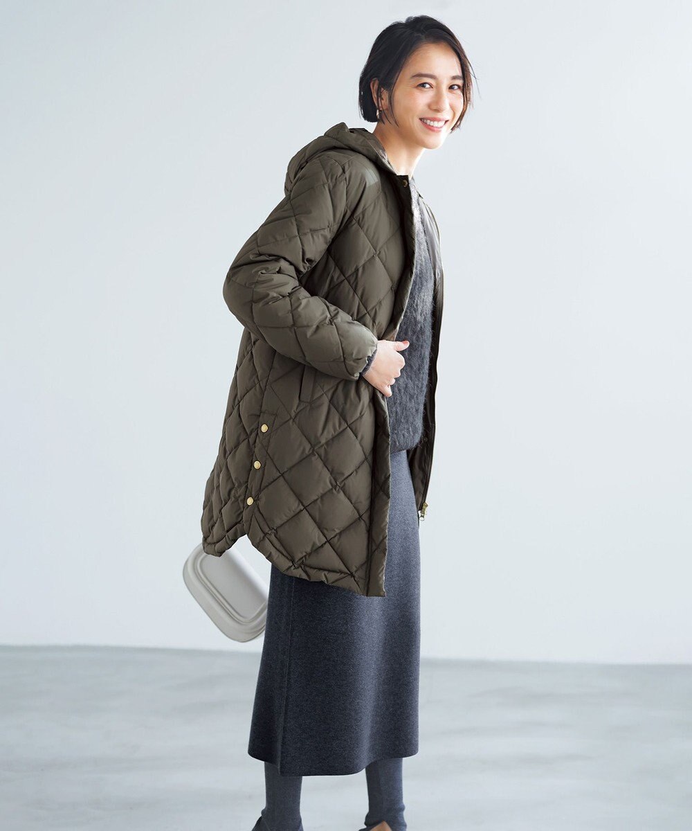 UNFILO 【自宅で洗濯OK / 軽量で暖かい】TAIONコラボ 2WAY キルティングダウン 