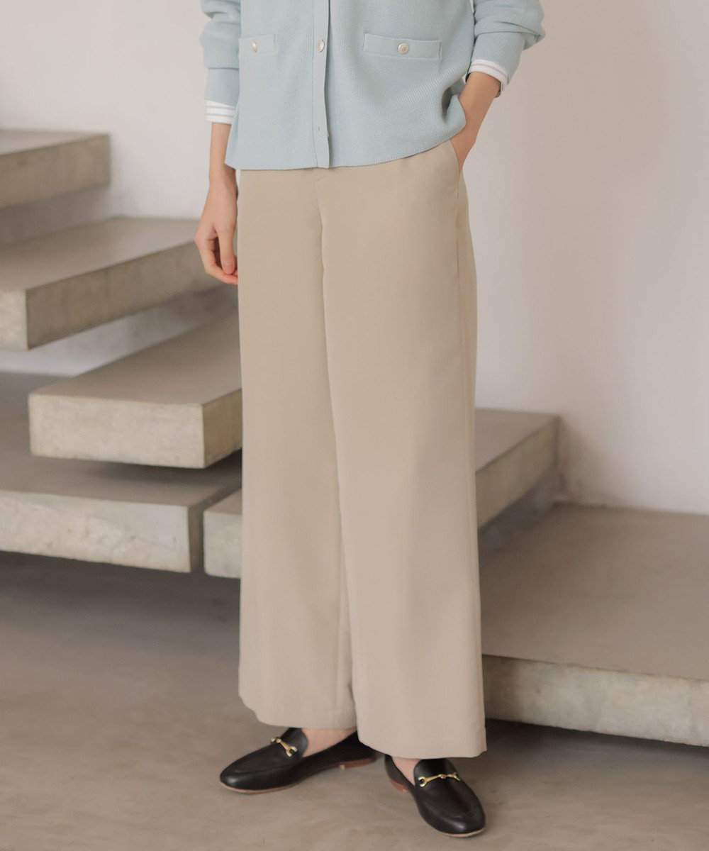 J.PRESS LADIES Springピーチ セミワイド パンツ 