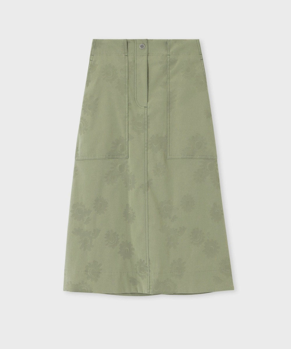 Paul Smith Chamomile Floral ジャカード セミフレア スカート カーキ