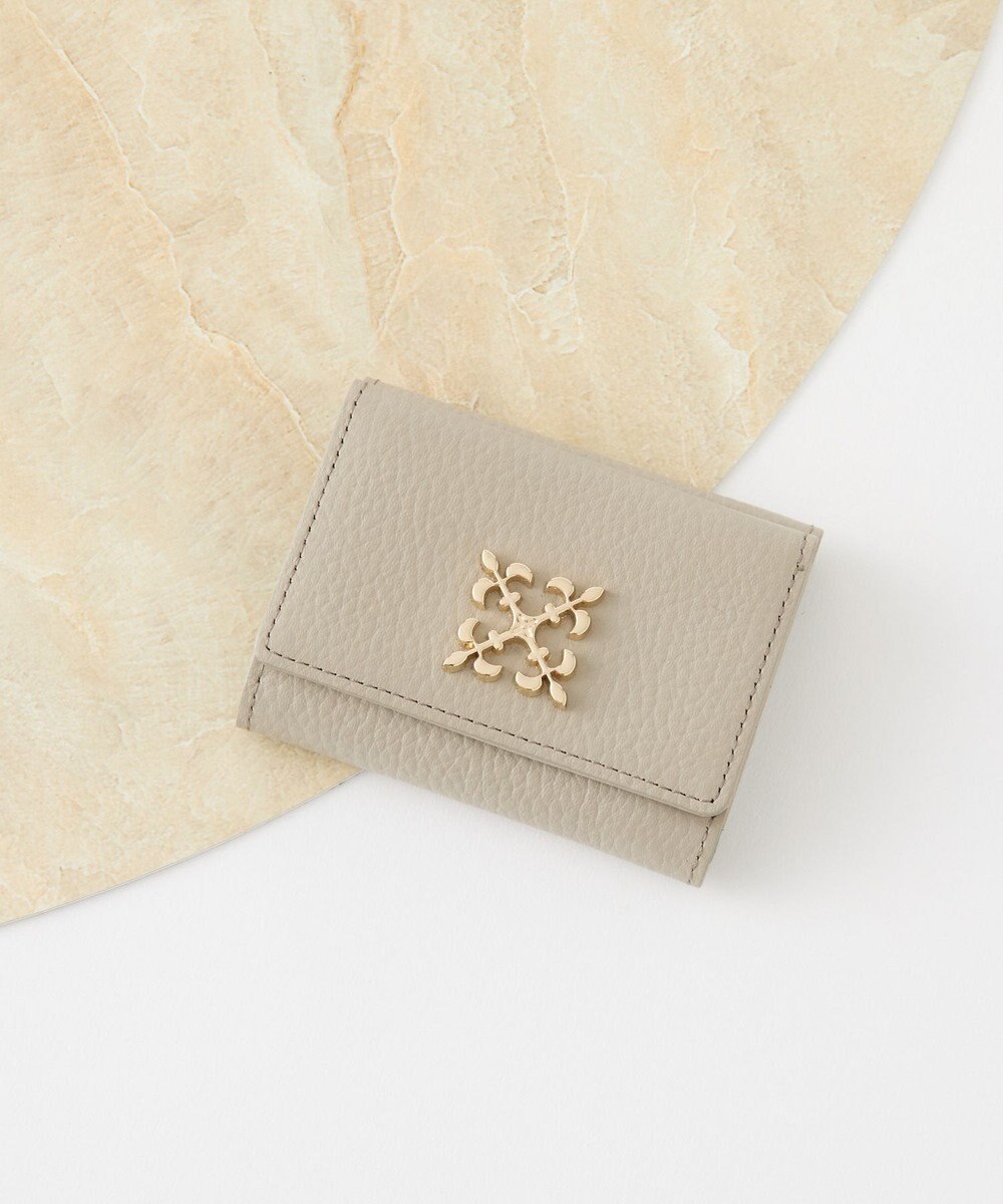 russet 《soeru》モノグラムプレート三つ折りウォレット(SO-397) 