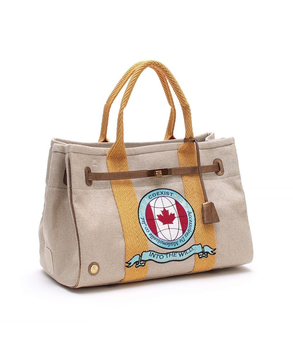 A.D.M.J. 【ファブリック】リネンラメクロス/前金具付トート32cm(Dカン＋)リネンラメクロス/前金具付トート40cm(Dカン＋) 