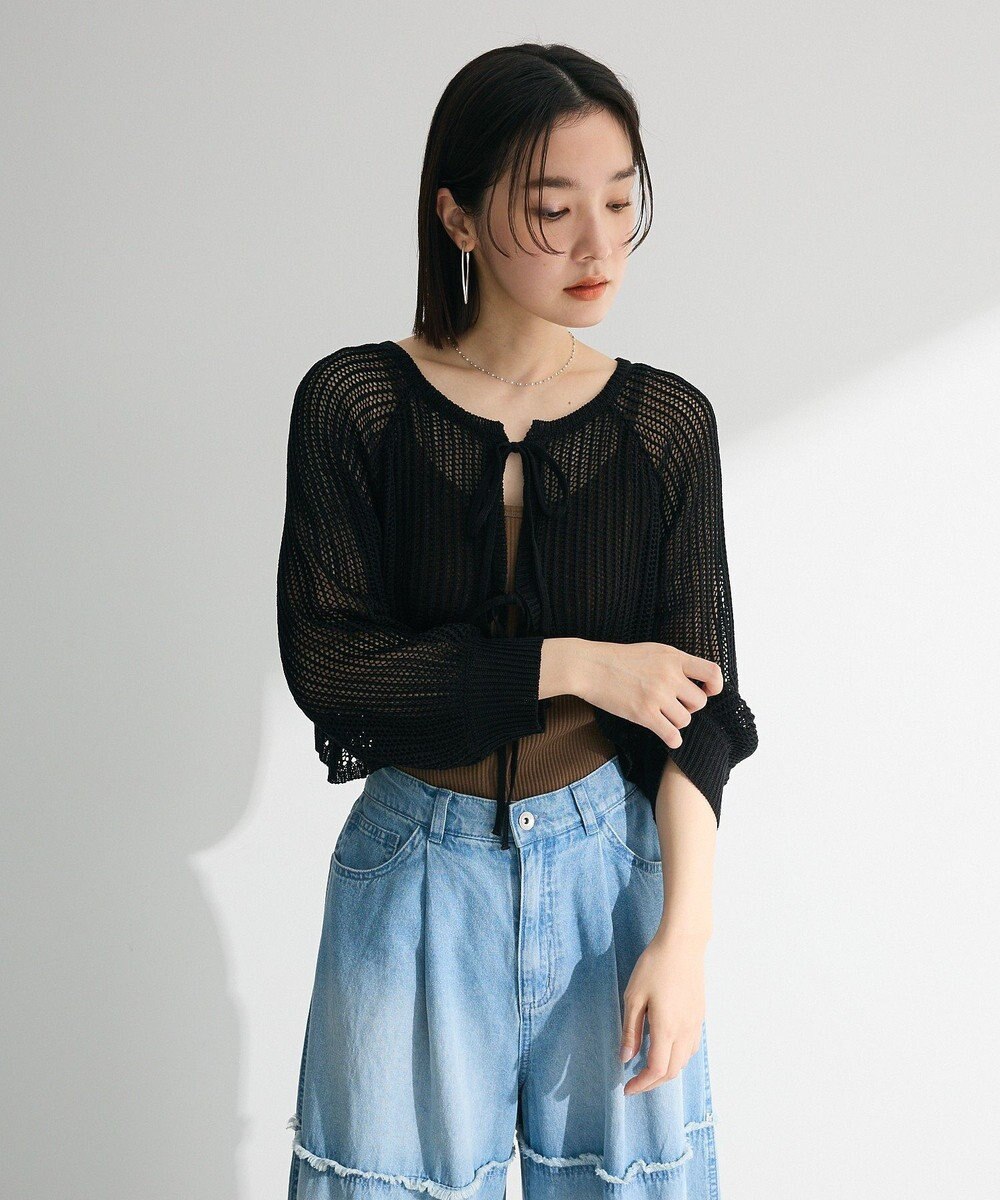 Green Parks ・ＥＬＥＮＣＡＲＥ　ＤＵＥ　２ｗａｙメッシュカーディガ 