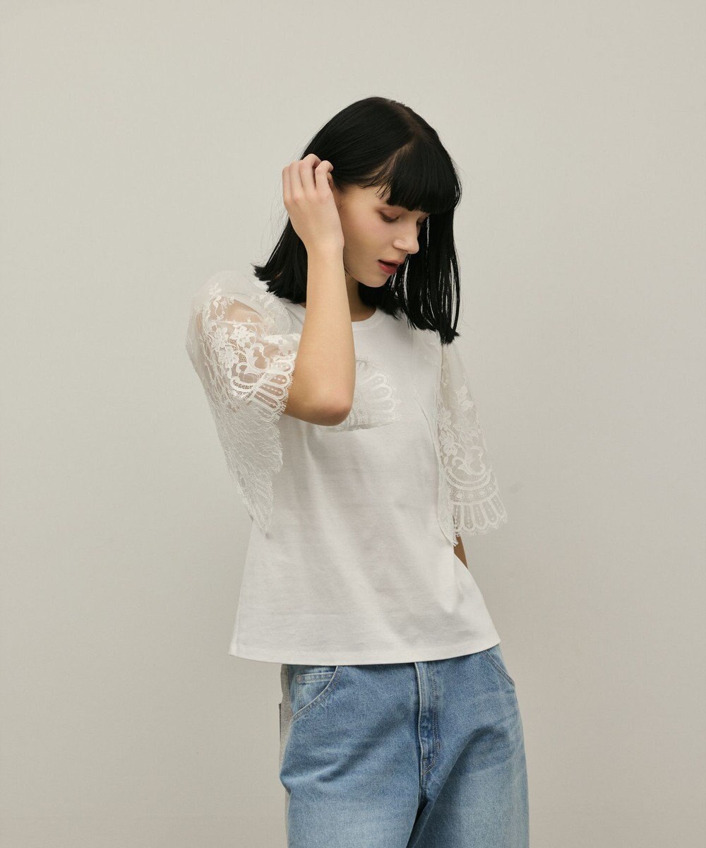 GRACE CONTINENTAL レースフレアカットトップ 