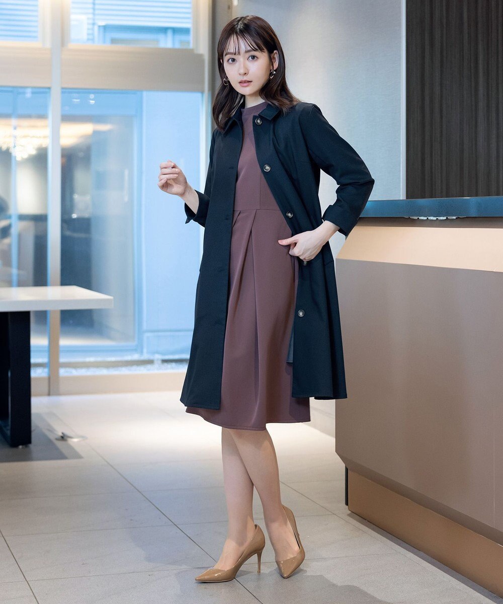 Tiaclasse L 【洗える】レーススリーブワンピース 