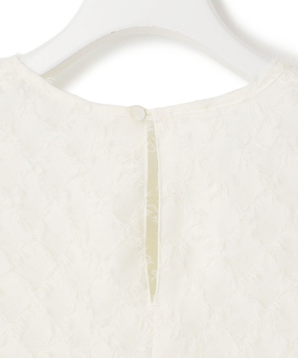 23区 L 【洗える】シアーカットジャカード ブラウス 