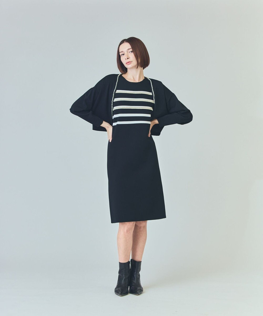 GRACE CONTINENTAL パールショートカーディガン 