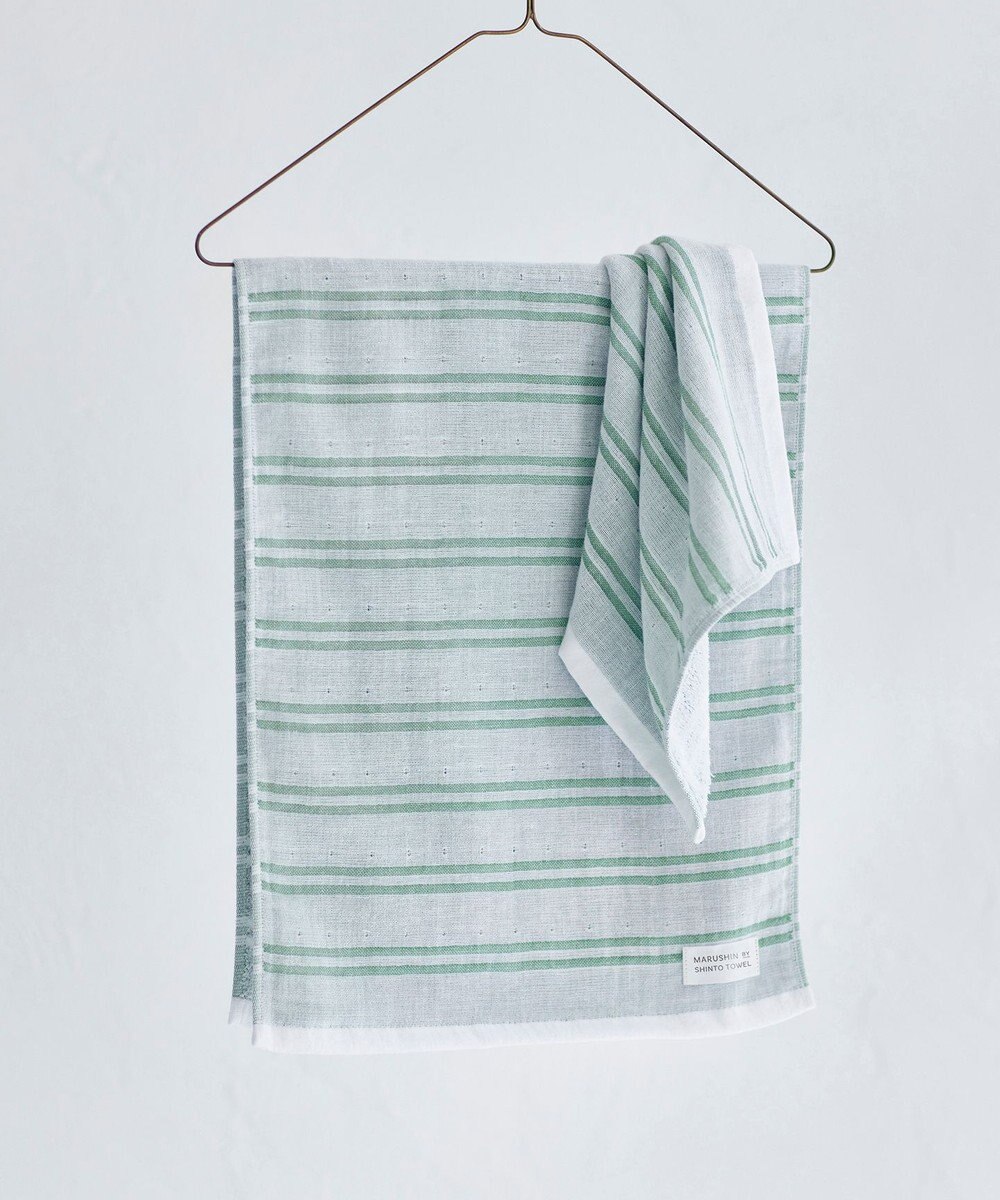SHINTO TOWEL シマ フェイスタオル ダブル白地 