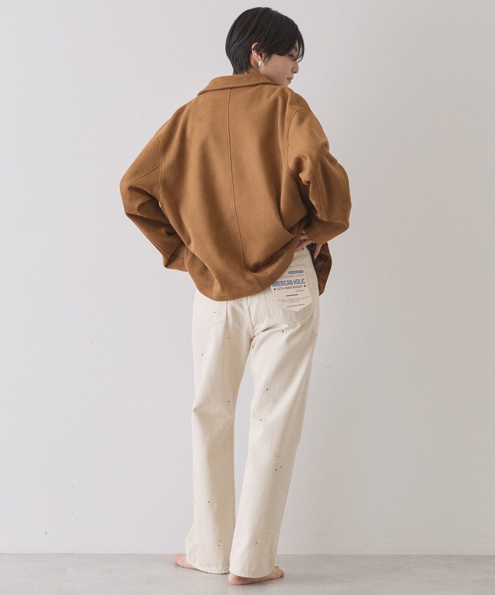 AMERICAN HOLIC ルーズストレートペイントデニム 