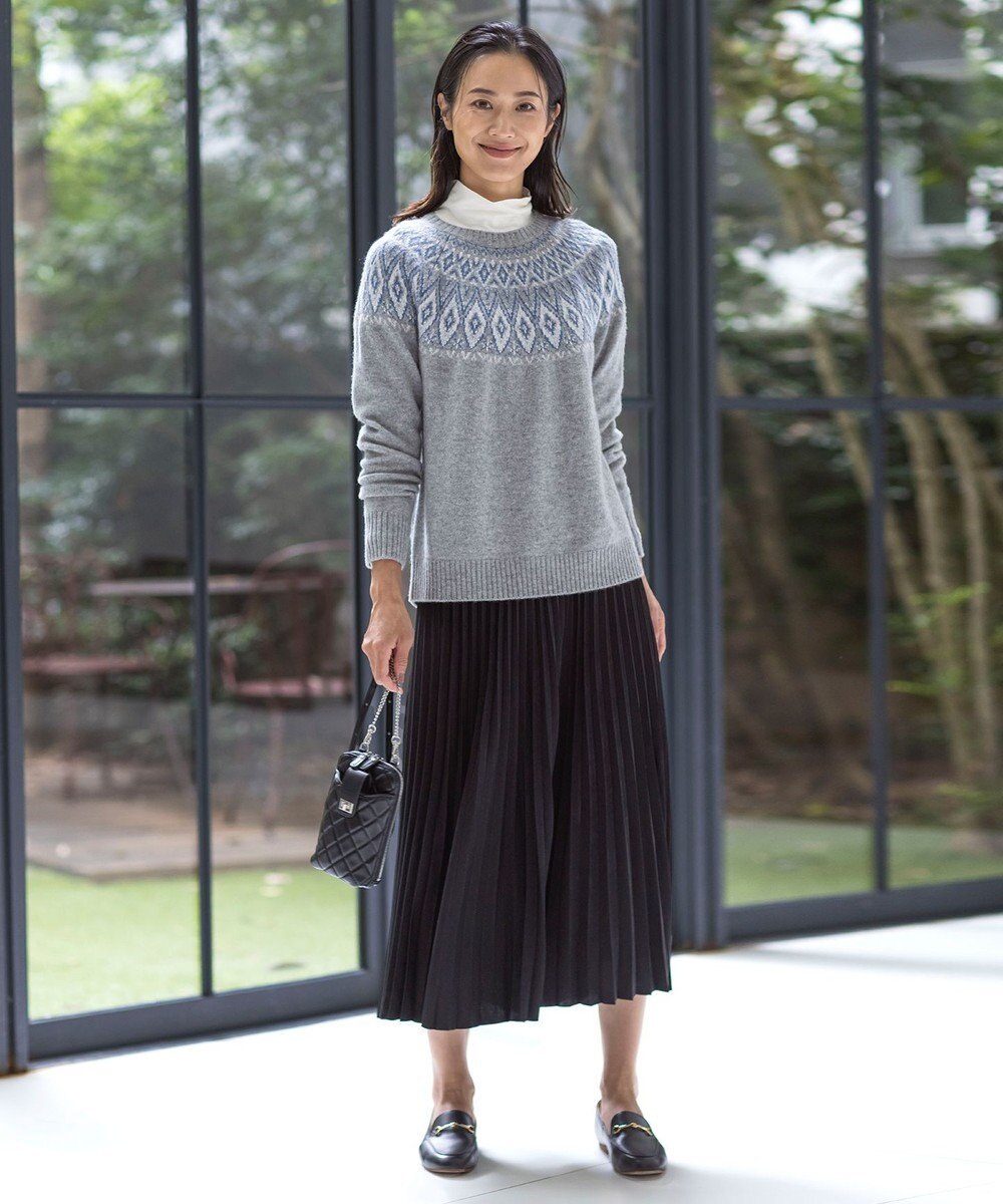 J.PRESS LADIES ウールジャージー  タートルネック カットソー 