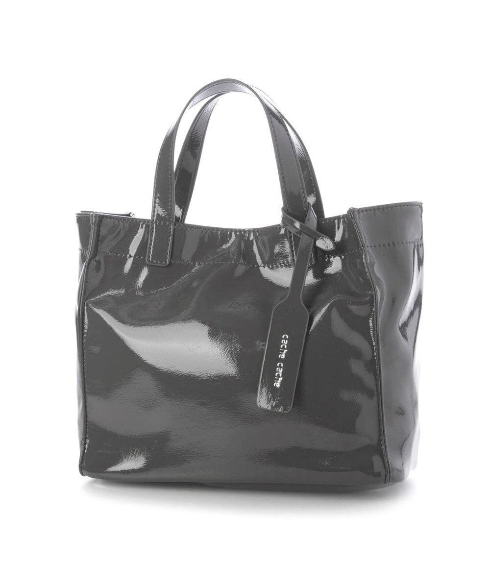 UNBILLION カシュカシュ cachecache / ソフトエナメルスクエア手提げトートS 