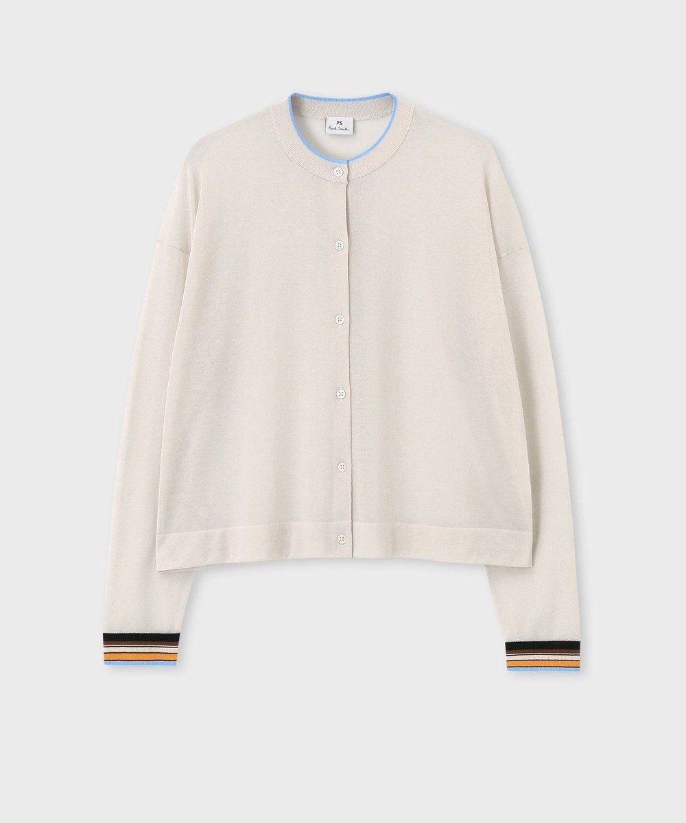 Paul Smith リブストライプ シアーカーディガン 