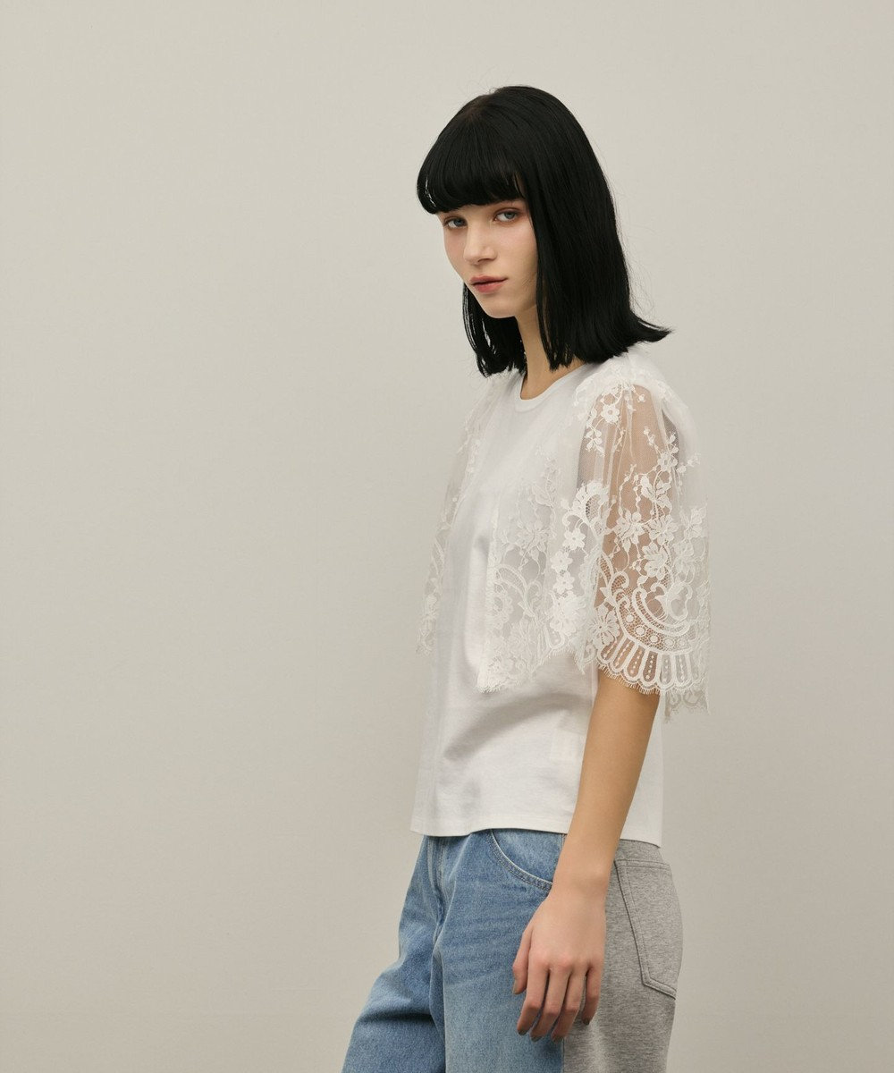 GRACE CONTINENTAL レースフレアカットトップ 