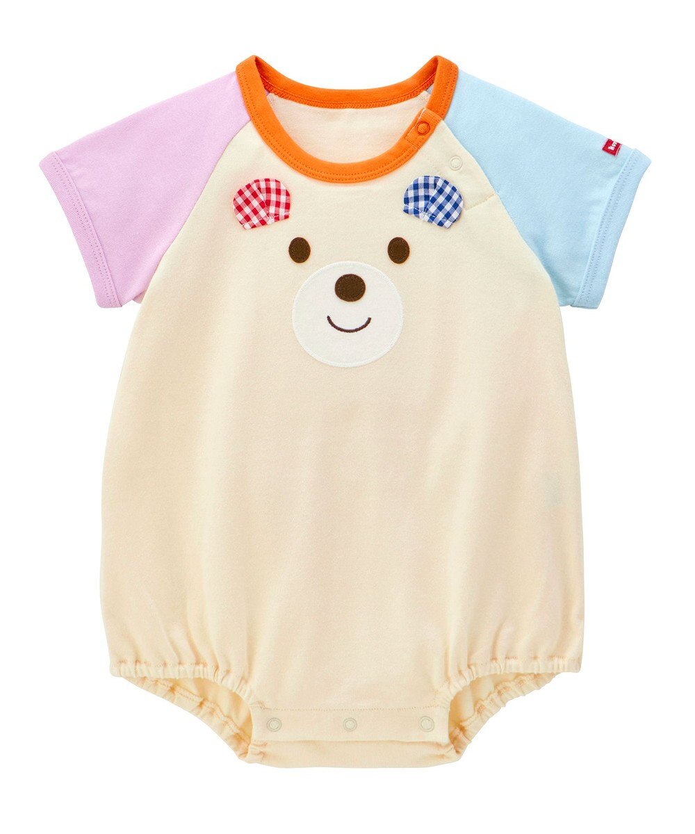 MIKI HOUSE HOT BISCUITS 【70-80cm】 顔ドン ボディシャツ(ロンパース) 