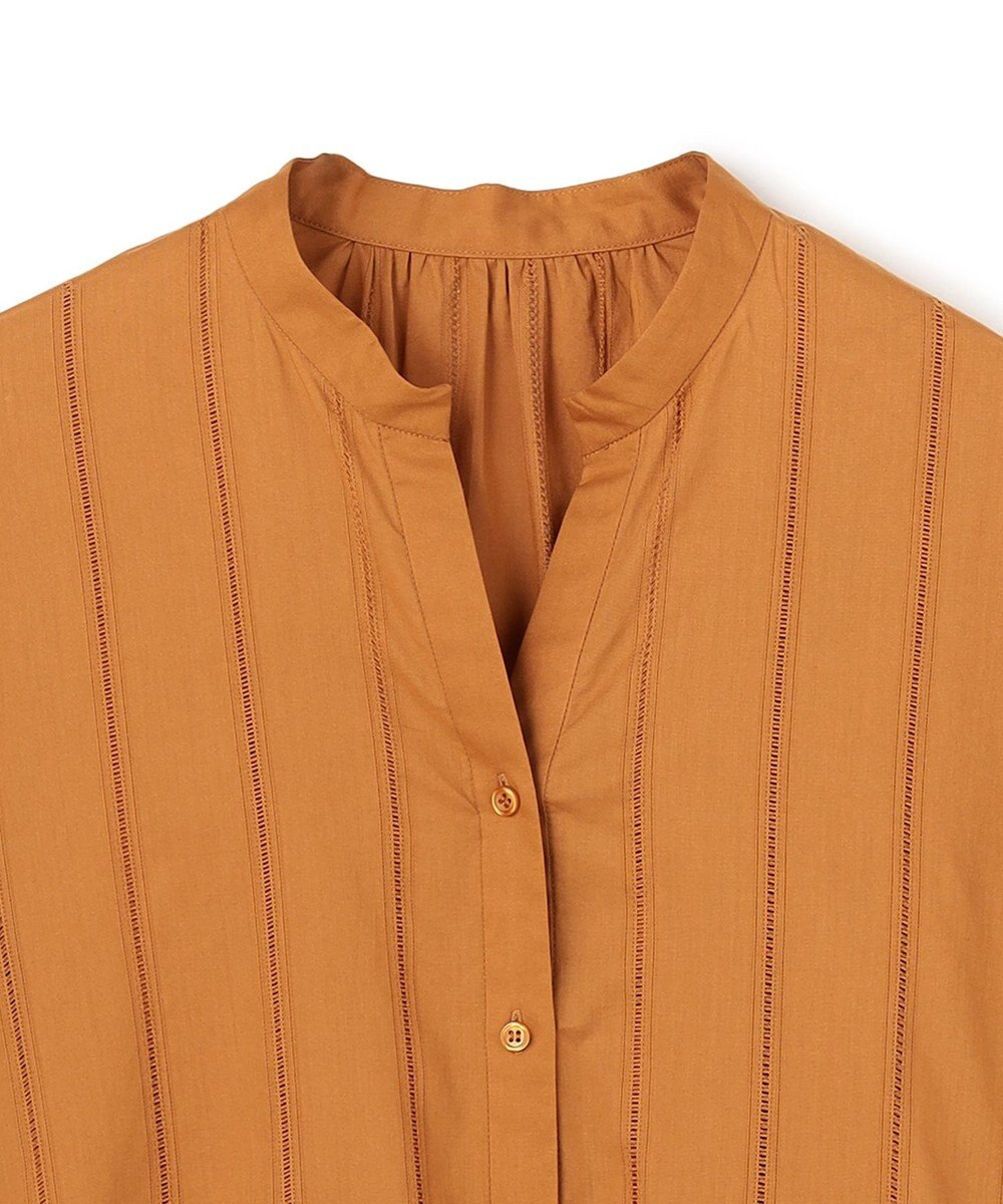 UNFILO ペプラム ギャザーブラウス 