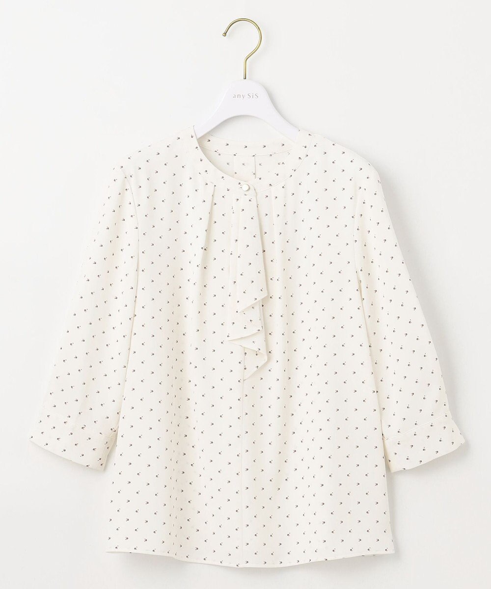 ANY SIS L 【洗える】ラッフルボウ ブラウス 