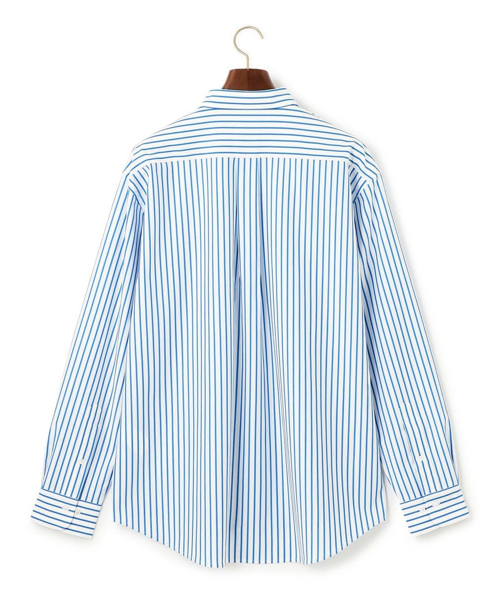 J.PRESS MEN 【J.PRESS ORIGINALS】SUVIN TYPEWRITER JERSEY 46G STRIPE SHIRT / JAPAN MADE 