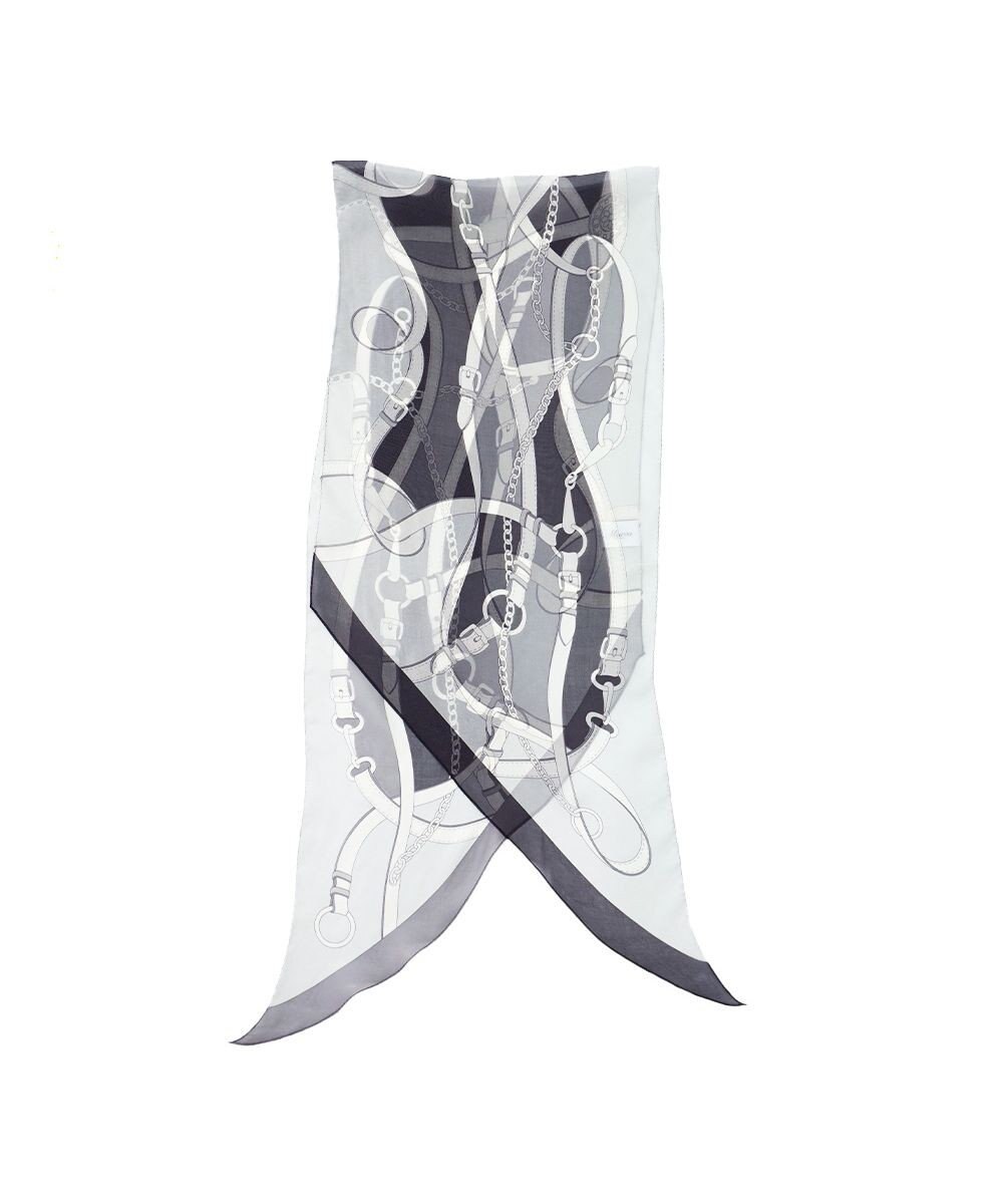 Marca ＜洗えるシルク＞【Marcaオリジナル】フローイングベルト剣先 ウォッシャブル シルクローン 剣先ストール 