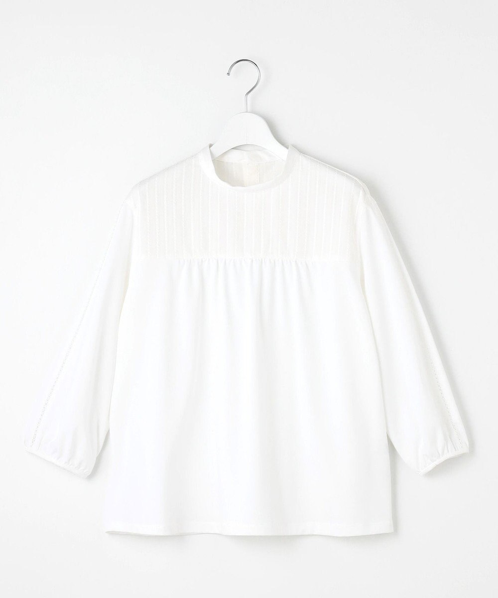 J.PRESS LADIES L 【洗える】プレーティングジャージー モックネックカットソー 