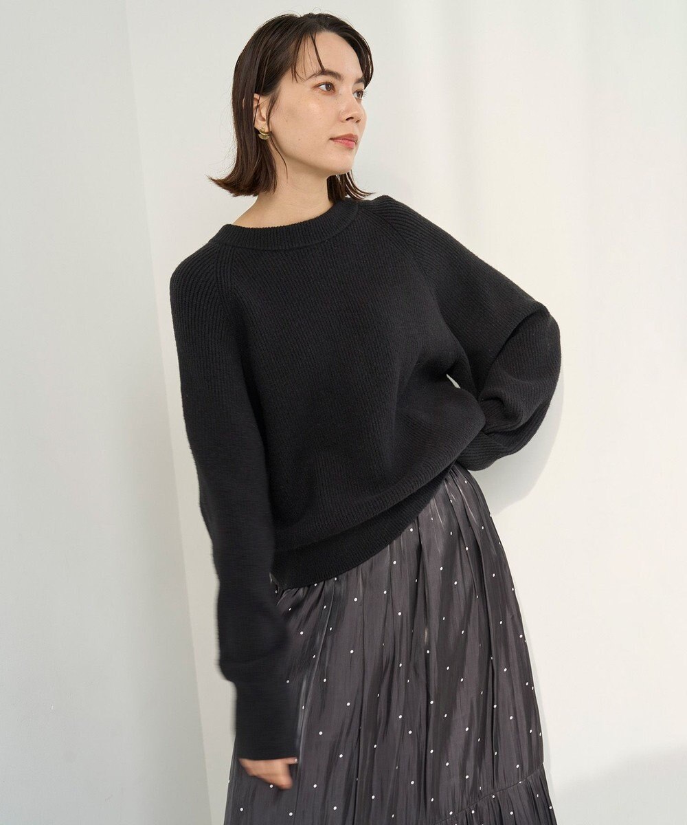 UNFILO 【洗える】ふわふわニット 2WAYクルーカーディガン 