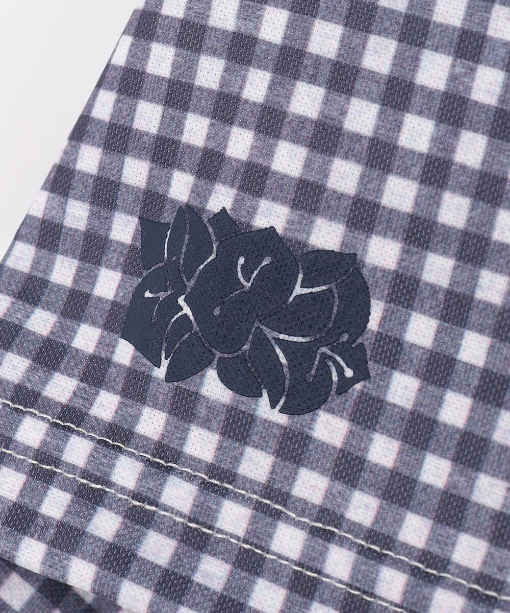 23区GOLF 【MEN】【接触冷感・UVケア・吸水速乾】ギンガムチェック柄 ポロシャツ 