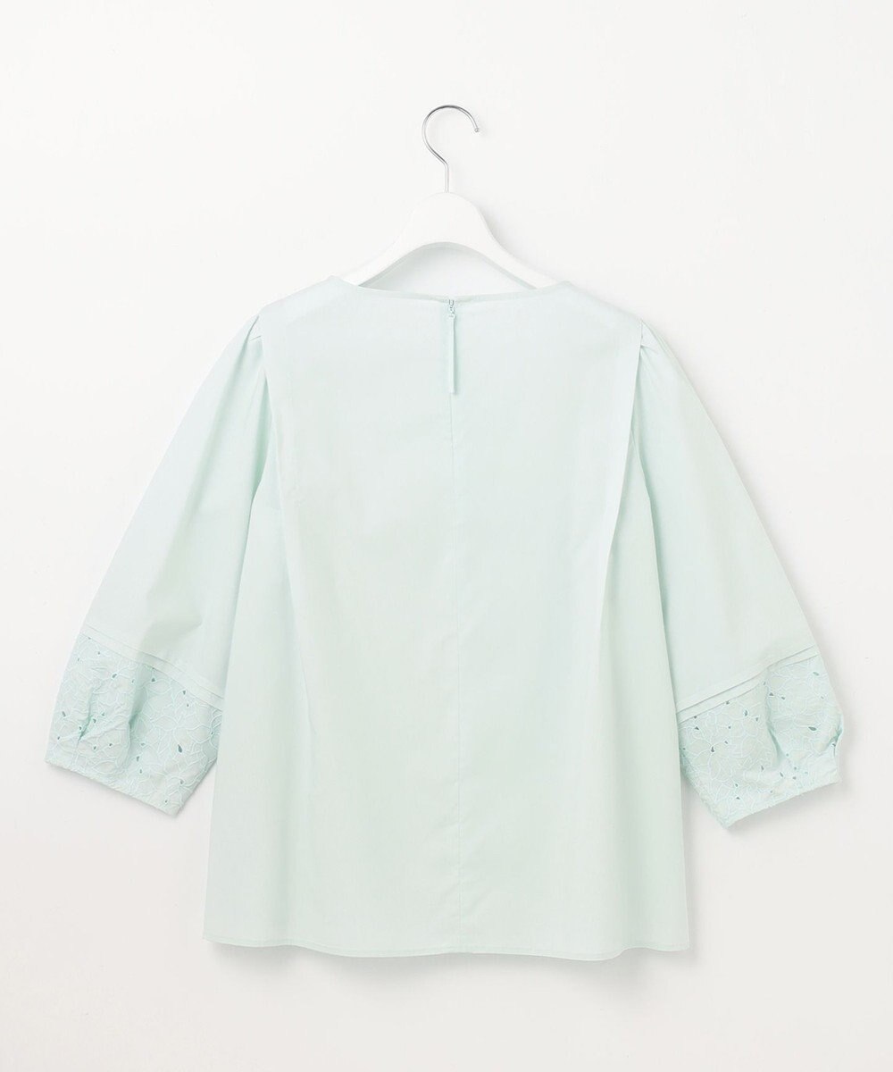 自由区 【洗える】テンセルコットンエンブロイダリープルオーバー ブラウス 