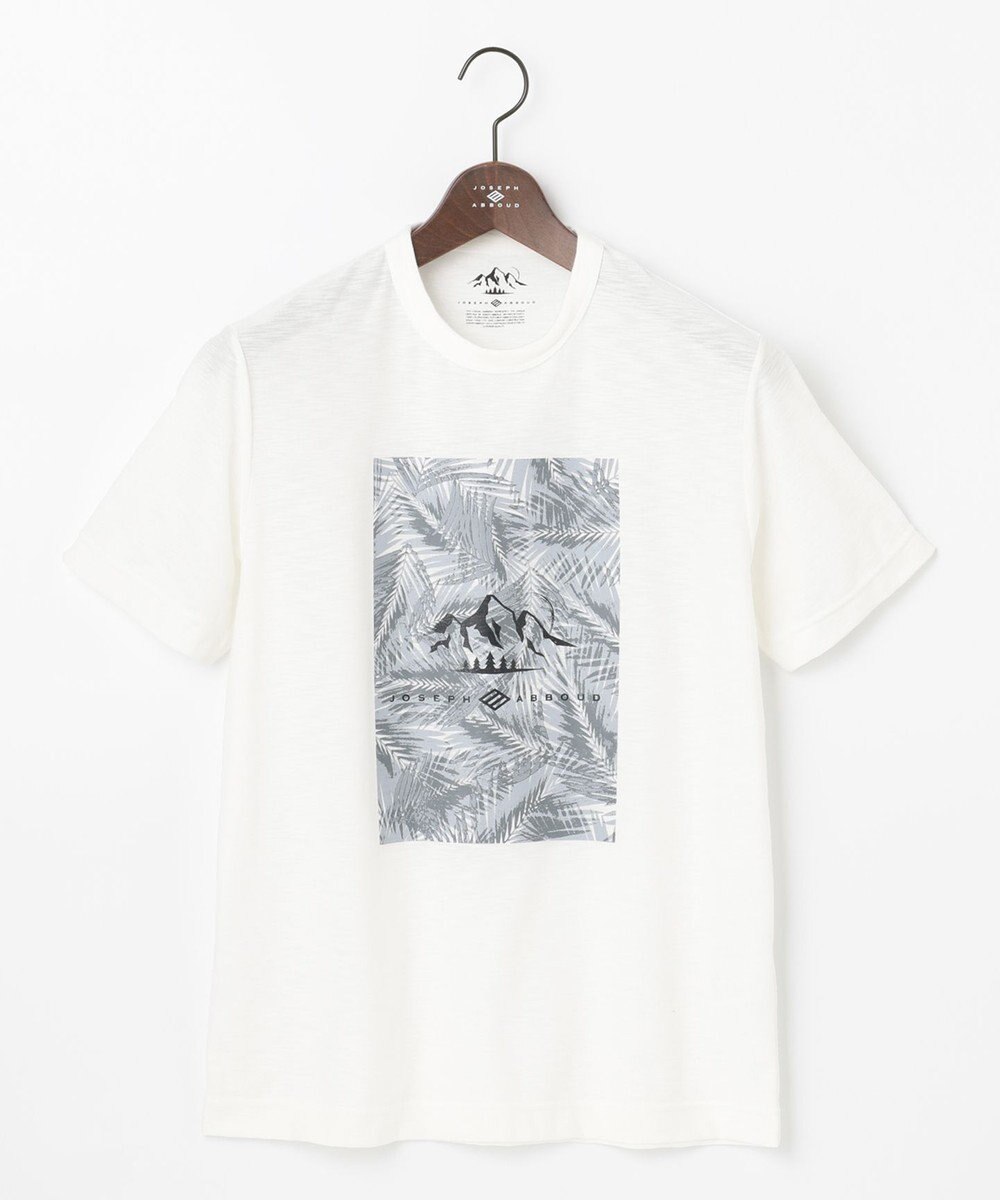 JOSEPH ABBOUD MOUNTAIN 【UNISEX】スラブリーフプリント Tシャツ 