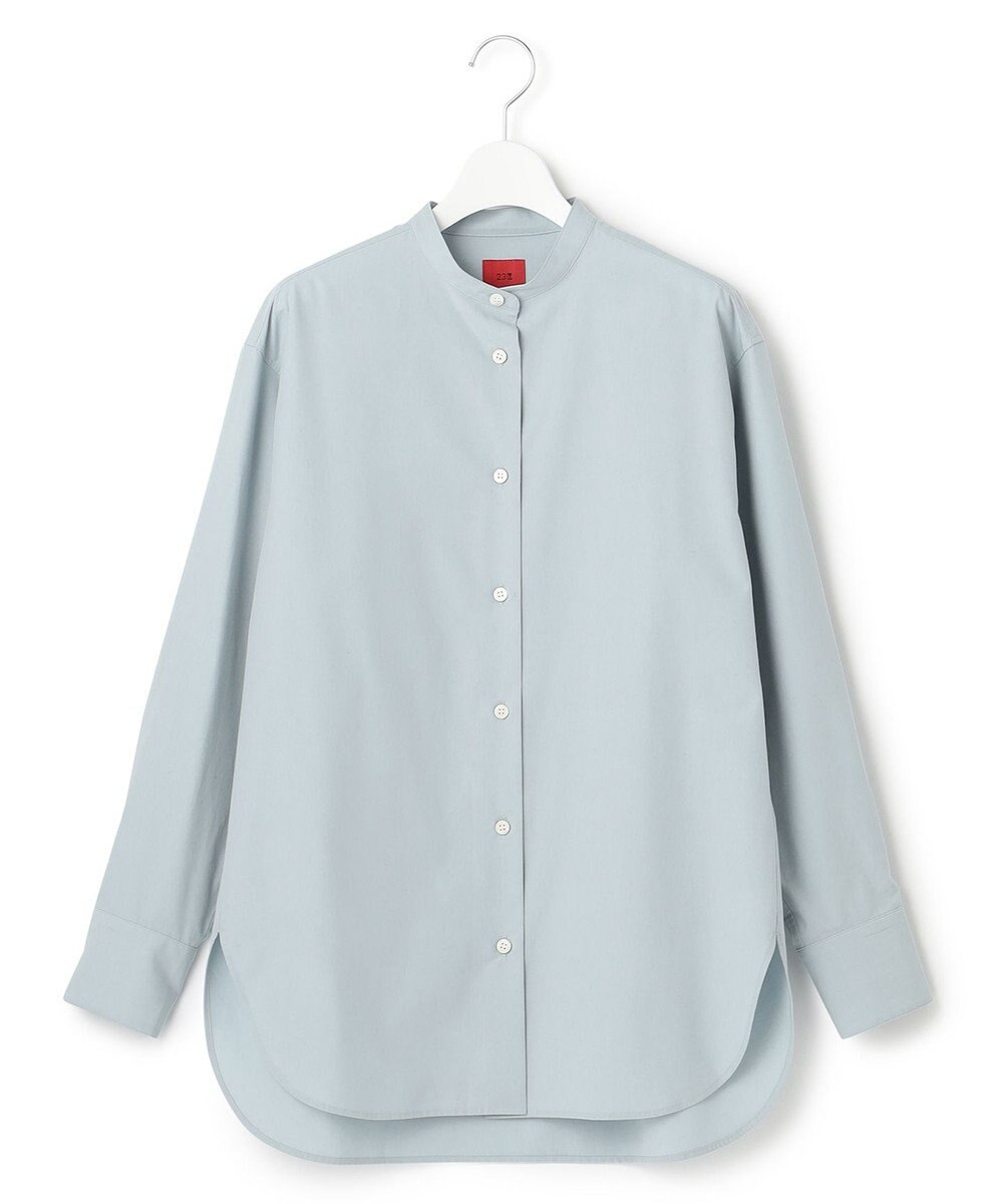 23区 【23区 | 5525gallery】コットンタイプライター バンドカラー シャツ 