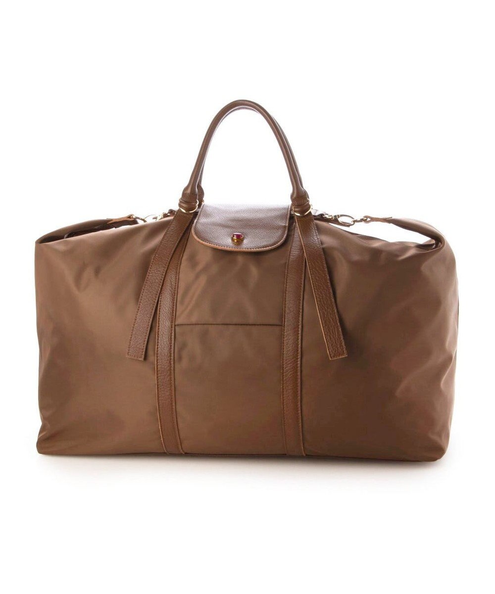 UNBILLION ペルケ perche / ナイロン×牛革かぶせジェムストーン2wayボストンバッグ 