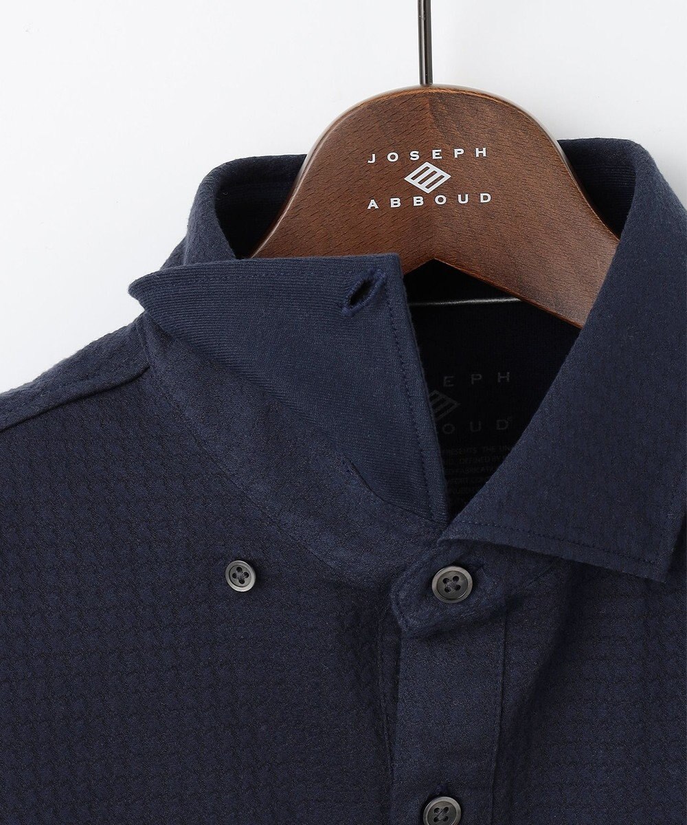 JOSEPH ABBOUD 【吸水速乾/上質感】千鳥サッカーポロシャツ 