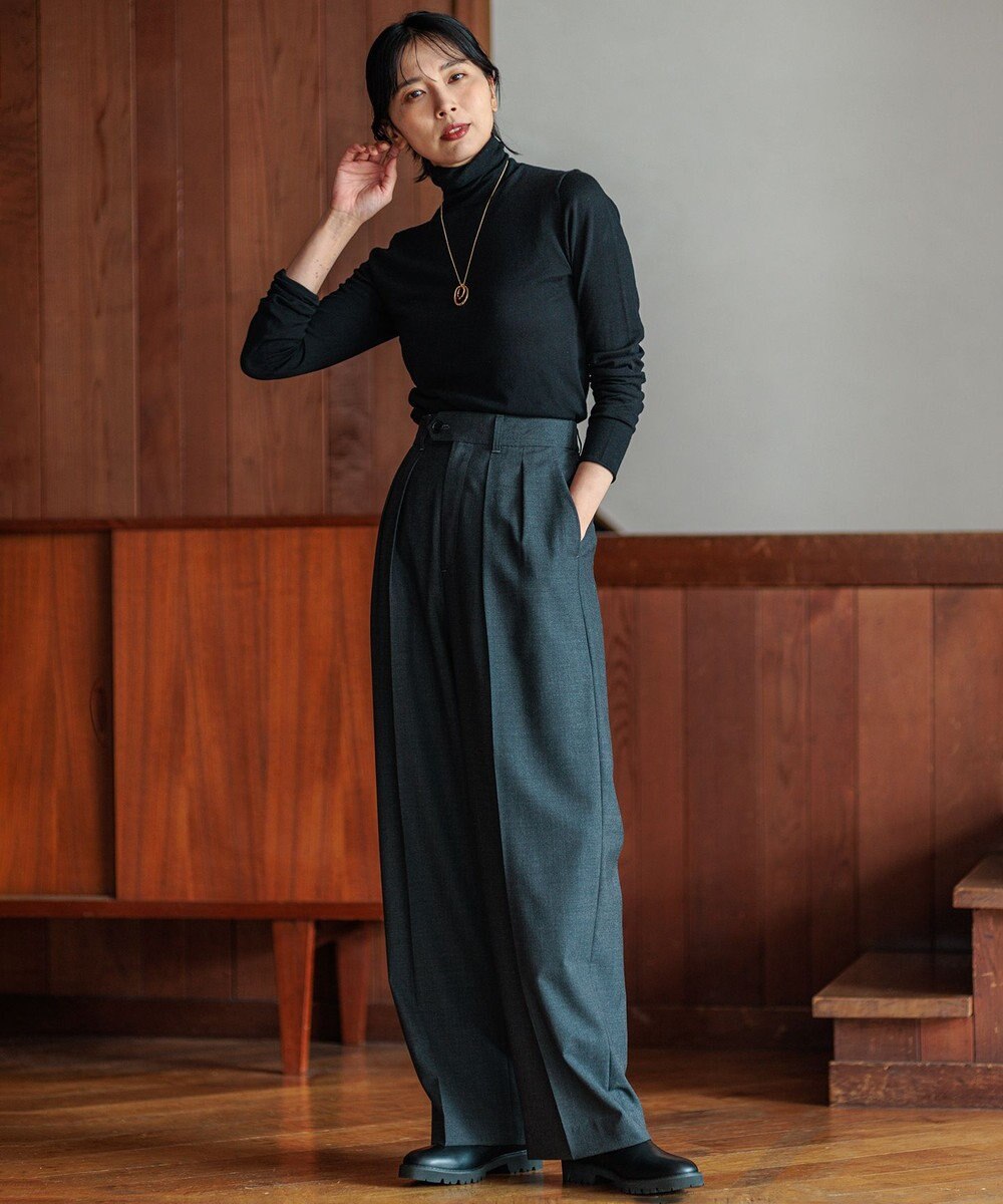 23区 S 【Oggi1月号/CLASSY.11月号掲載】スムージーコットン タートルネック ニット 