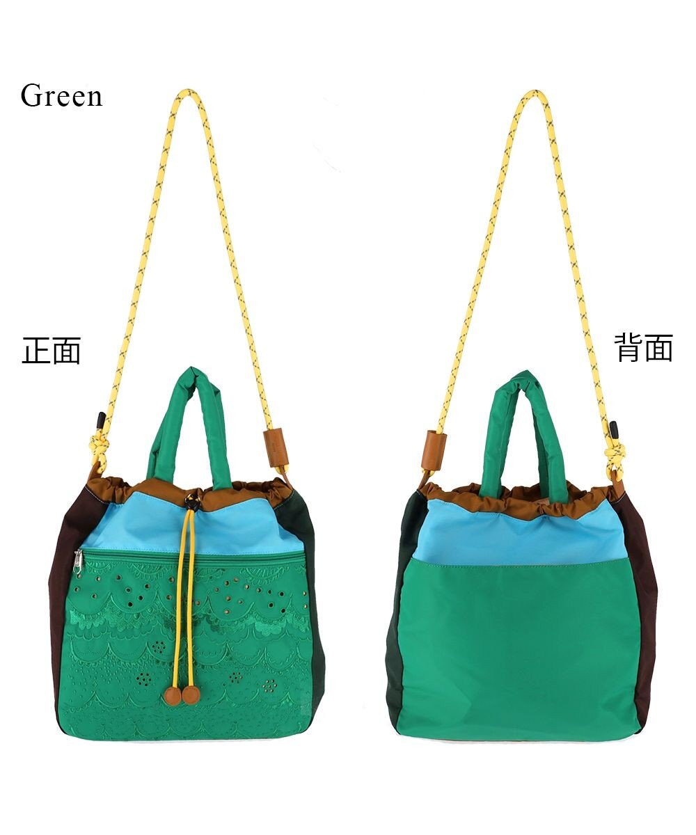 tsumori chisato CARRY スカラップレース ショルダーバッグ 2WAY ハンドバッグ 