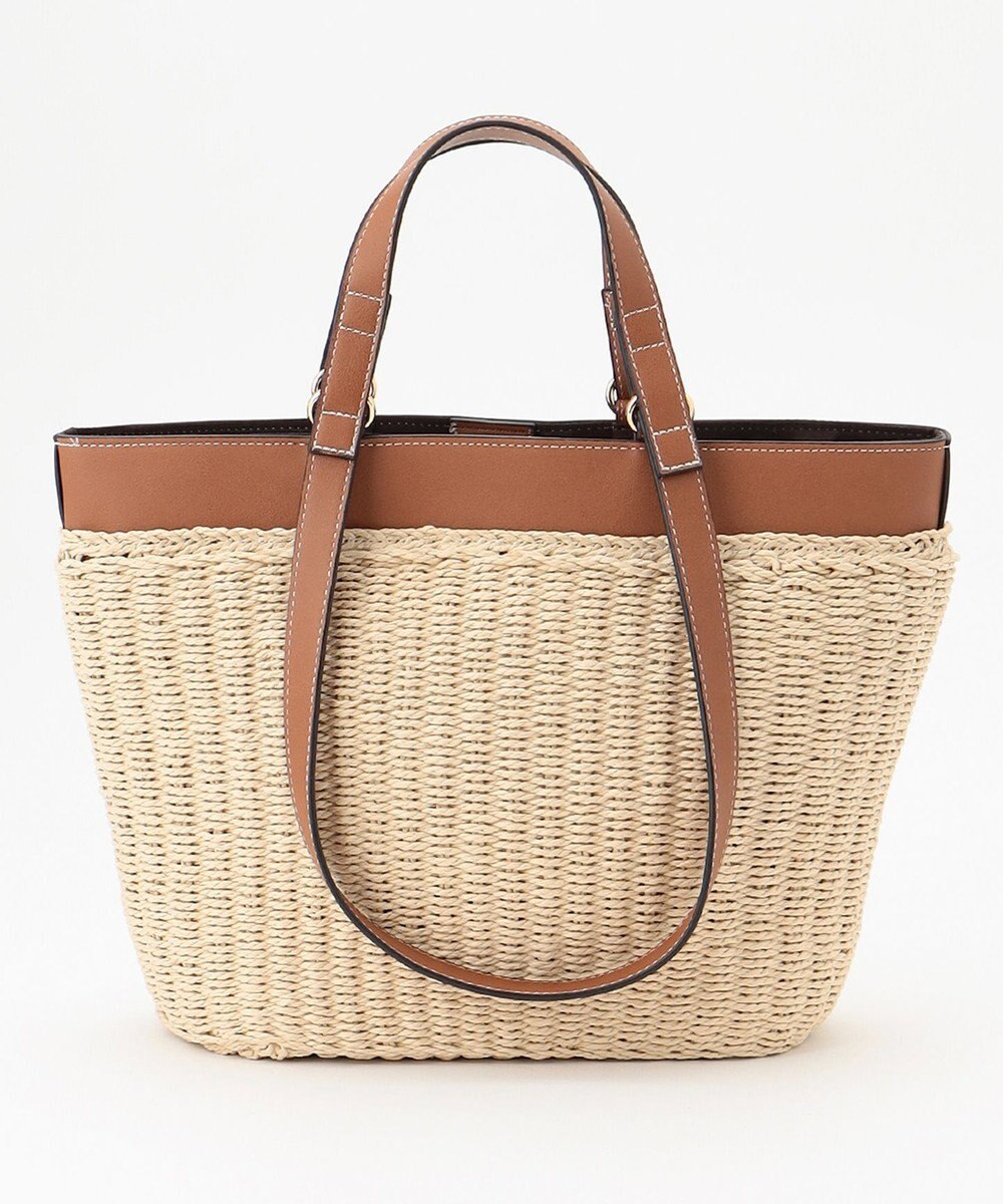 LA BAGAGERIE 【maison vert】 【ペーパー素材・多収納】ダブルハンドルかごバッグ 