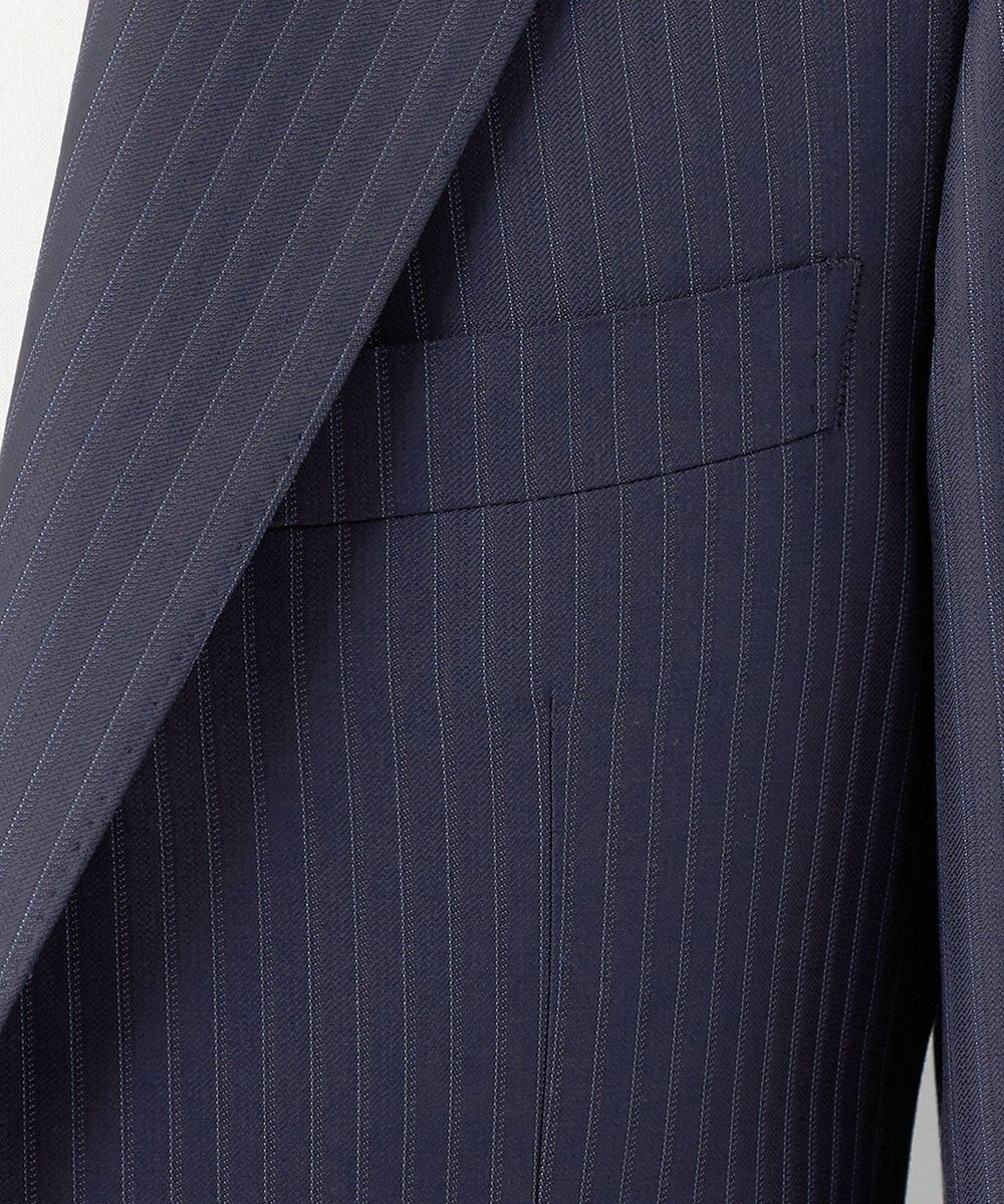GOTAIRIKU 【Loro Piana Fabric】365 通年スーツ(ネイビー×ストライプ) 