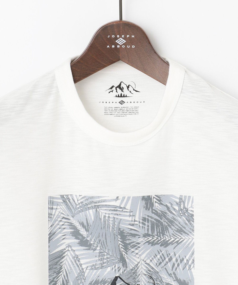 JOSEPH ABBOUD MOUNTAIN 【UNISEX】スラブリーフプリント Tシャツ 