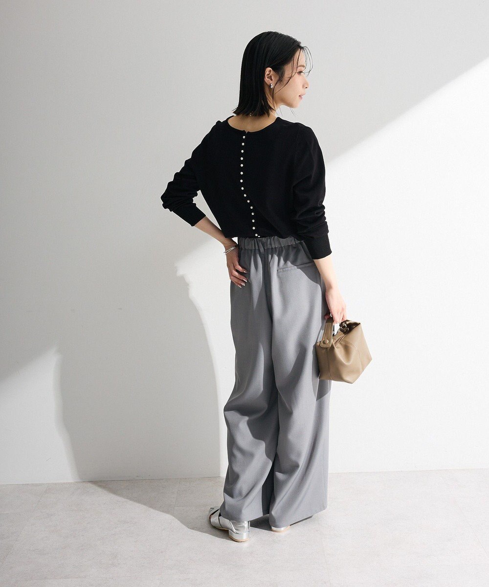 Green Parks パール調ボタン付き２ＷＡＹニットプルオーバー 