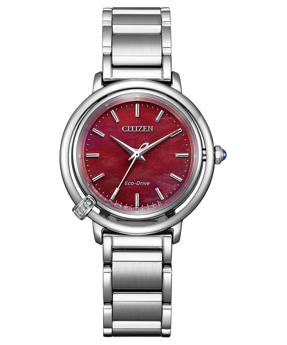 CITIZEN 【3ポイントのダイヤが輝く2WAYモデル】電池交換不要の替えバンド付き腕時計 CITIZEN L 光発電エコ・ドライブ 