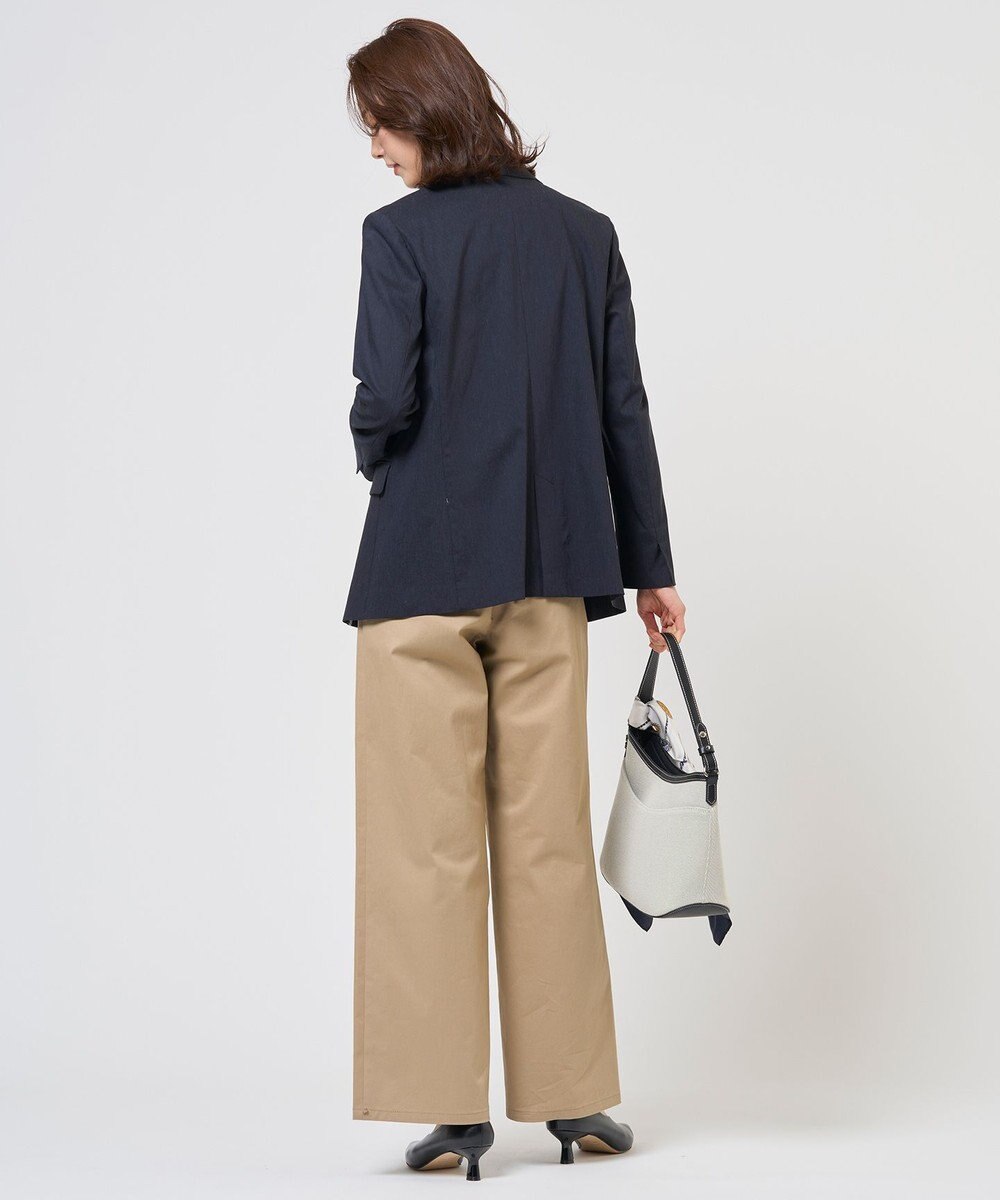 J.PRESS LADIES セルロースリネンストレッチ ダブル ジャケット 