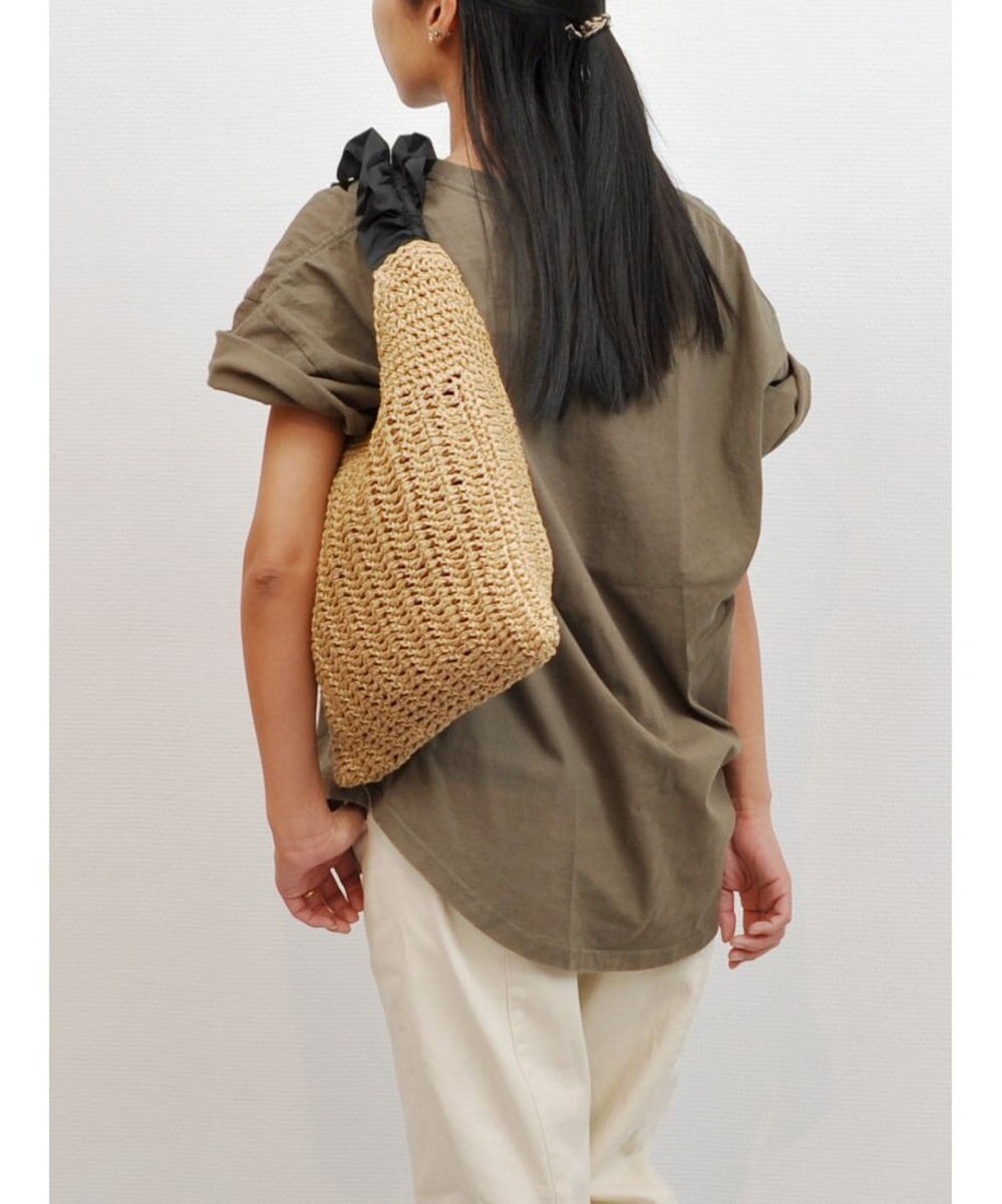 UNBILLION cachecache フリルワンハンドルペーパー手編みトート 